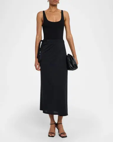 TOTEME Cotton Midi Wrap Skirt | Thumbnail 2 TOTEME Cotton Midi Wrap Skirt | Thumbnail 2