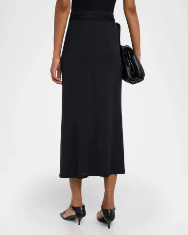 TOTEME Cotton Midi Wrap Skirt | Thumbnail 3 TOTEME Cotton Midi Wrap Skirt | Thumbnail 3