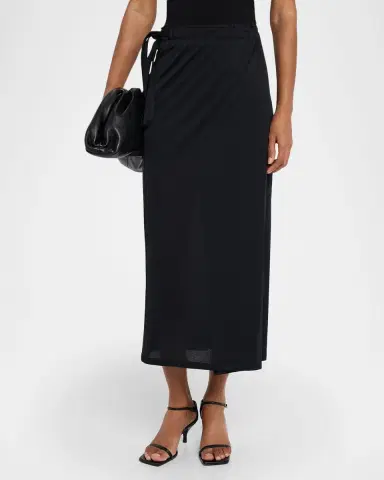 TOTEME Cotton Midi Wrap Skirt | Thumbnail 4 TOTEME Cotton Midi Wrap Skirt | Thumbnail 4