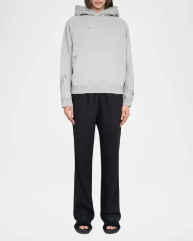Zadig & Voltaire Georgy Multi Strass Hooded Sweatshirt | Thumbnail 2 Zadig & Voltaire Georgy Multi Strass Hooded Sweatshirt | Thumbnail 2