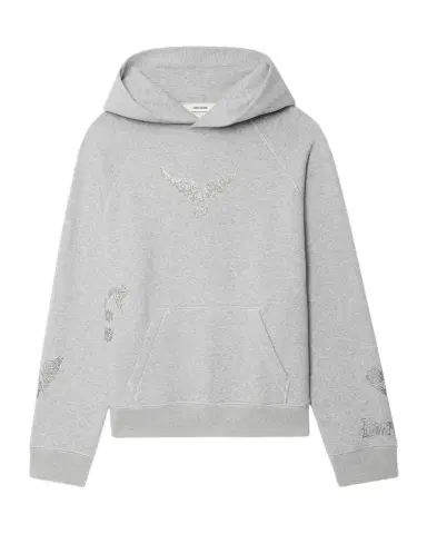 Zadig & Voltaire Georgy Multi Strass Hooded Sweatshirt | Thumbnail 1 Zadig & Voltaire Georgy Multi Strass Hooded Sweatshirt | Thumbnail 1