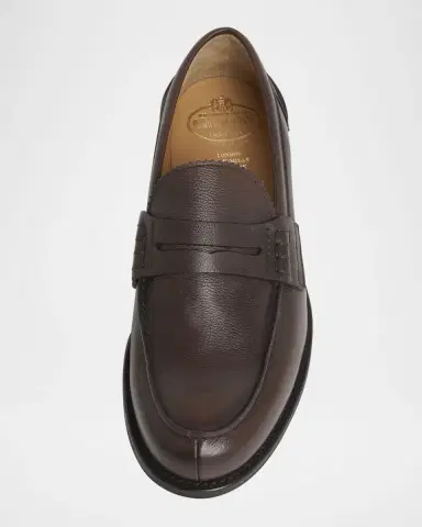 Church's Men's Pembrey 2.0 Grained Leather Penny Loafers | Thumbnail 4 Church's Men's Pembrey 2.0 Grained Leather Penny Loafers | Thumbnail 4
