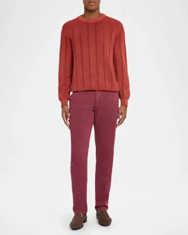 Kiton Men's Ribbed Cashmere Crewneck Sweater | Thumbnail 2