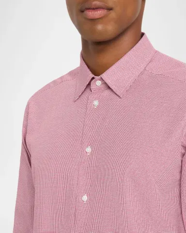 Emporio Armani Men's Cotton Micro-Houndstooth Classic Fit Sport Shirt | Thumbnail 5 Emporio Armani Men's Cotton Micro-Houndstooth Classic Fit Sport Shirt | Thumbnail 5