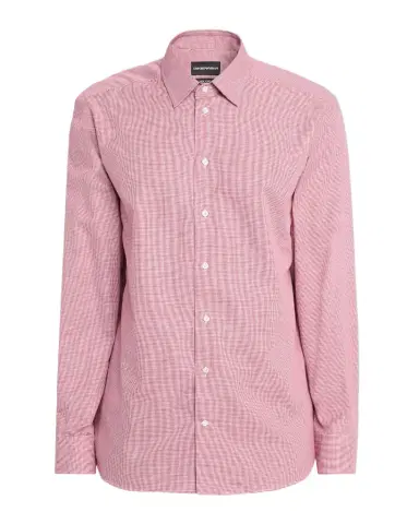 Emporio Armani Men's Cotton Micro-Houndstooth Classic Fit Sport Shirt | Thumbnail 1 Emporio Armani Men's Cotton Micro-Houndstooth Classic Fit Sport Shirt | Thumbnail 1