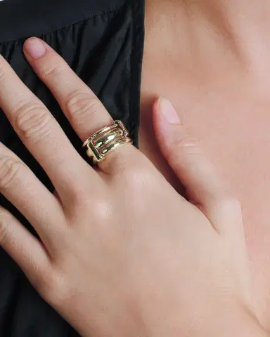 Anabel Aram Jewelry Farrier Triple Connected Ring | Thumbnail 2