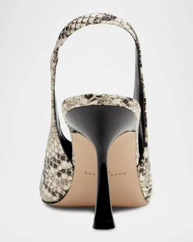 Marc Fisher LTD Esther Snake-Printed Leather Slingback Pumps | Thumbnail 3 Marc Fisher LTD Esther Snake-Printed Leather Slingback Pumps | Thumbnail 3