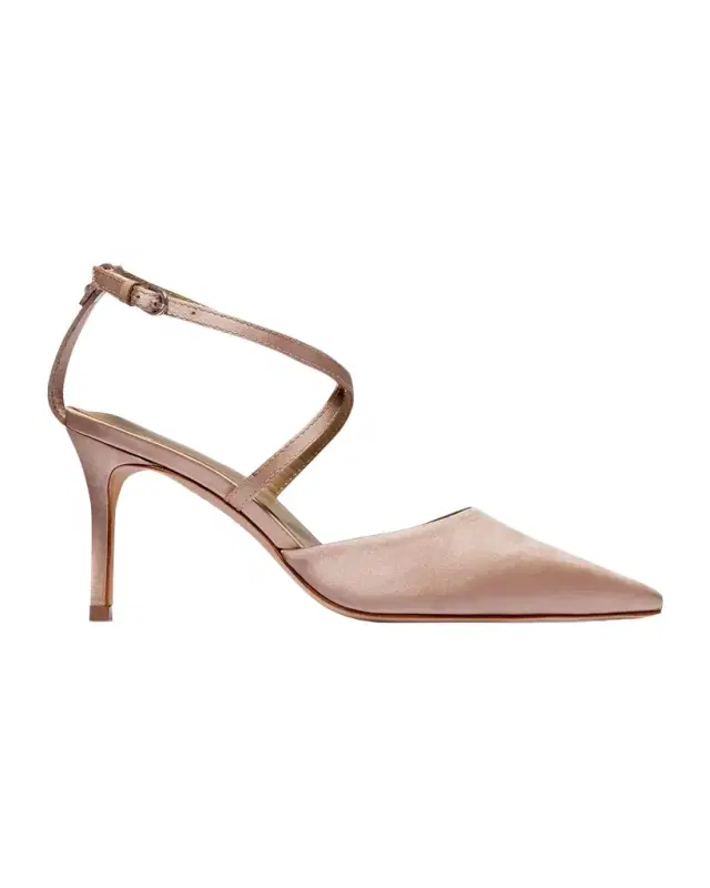 Yazmin Satin Pointed-Toe Pumps
