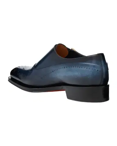 Santoni Men's Carter Brogue Leather Double Monk-Strap Loafers | Thumbnail 1 Santoni Men's Carter Brogue Leather Double Monk-Strap Loafers | Thumbnail 1