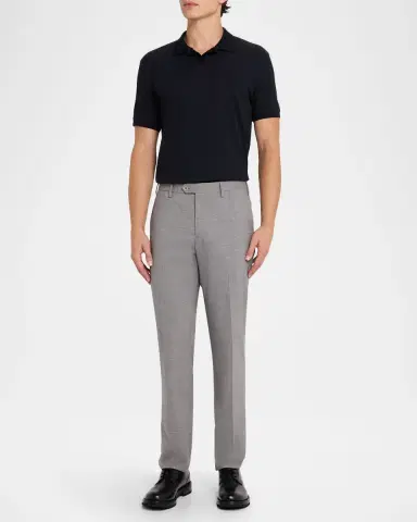 Emporio Armani Men's Chain Stitch Jacquard Knit Polo Shirt | Thumbnail 2 Emporio Armani Men's Chain Stitch Jacquard Knit Polo Shirt | Thumbnail 2