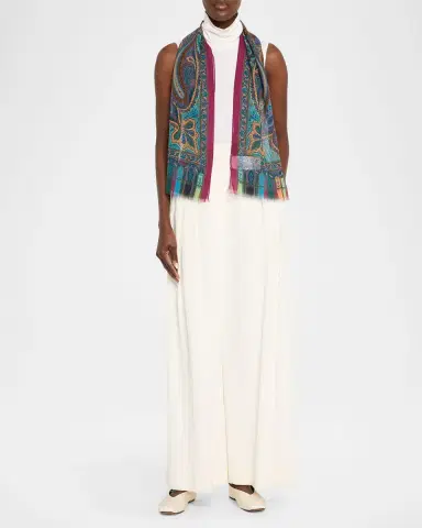 Etro Paisley Sheer Silk Scarf | Thumbnail 2