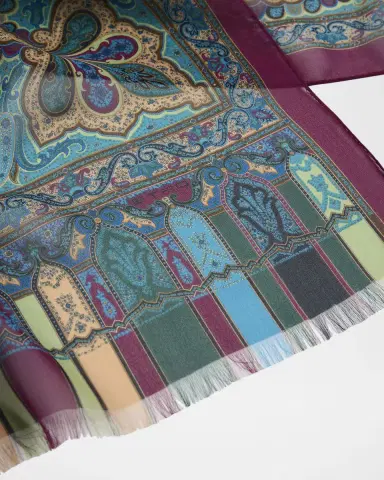 Etro Paisley Sheer Silk Scarf | Thumbnail 4
