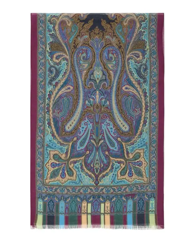 Paisley Sheer Silk Scarf
