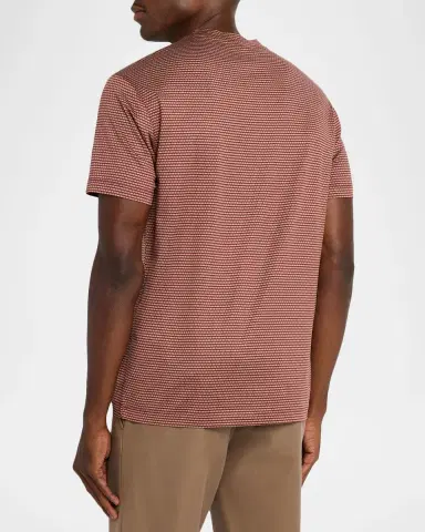 Emporio Armani Men's Jersey Jacquard Crewneck T-Shirt | Thumbnail 3 Emporio Armani Men's Jersey Jacquard Crewneck T-Shirt | Thumbnail 3