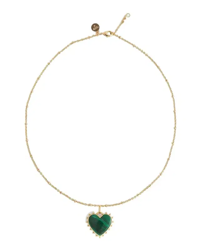 Heart Stone Pendant Necklace