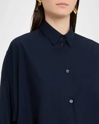 Emporio Armani Button-Down Cotton Poplin Shirt | Thumbnail 5