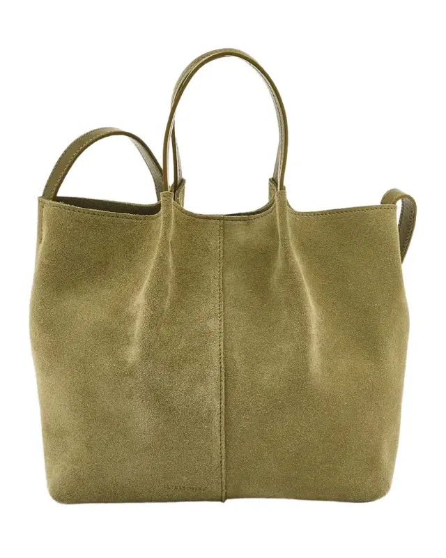 Il Bisonte Nina Pleated Suede Crossbody Bag
