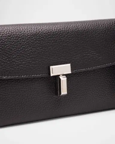 TOTEME T-Lock Grain Leather Continental Wallet | Thumbnail 5 TOTEME T-Lock Grain Leather Continental Wallet | Thumbnail 5