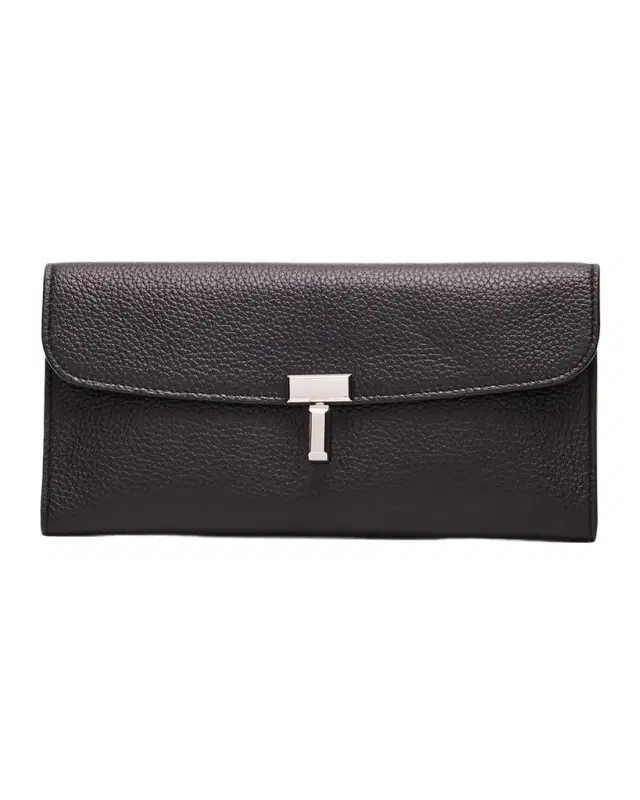 Toteme T-Lock Grain Leather Continental Wallet