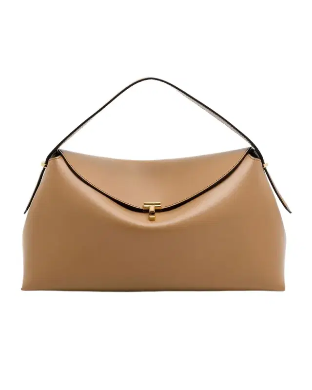 T-Lock Smooth Leather Top-Handle Bag