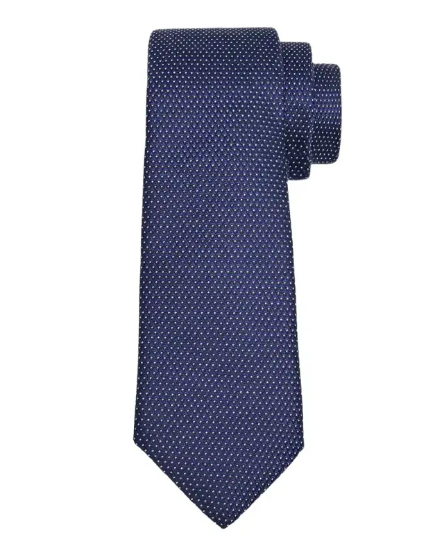 Men 's Pin-Dot Silk and Viscose Tie