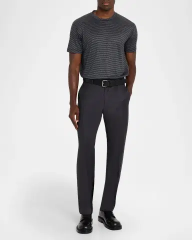 Emporio Armani Men's Jersey Jacquard Crewneck T-Shirt | Thumbnail 2
