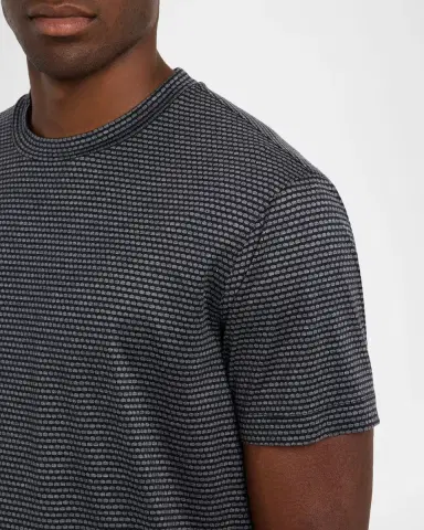 Emporio Armani Men's Jersey Jacquard Crewneck T-Shirt | Thumbnail 5