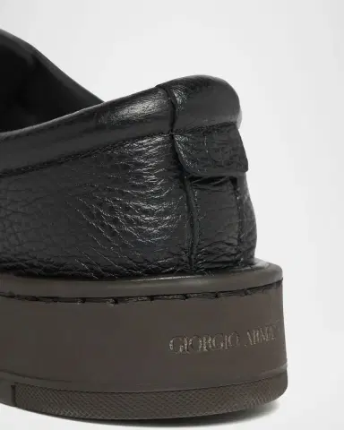 Giorgio Armani Men's Deerskin Slip-On Sneakers | Thumbnail 5