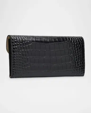 Toteme T-Lock Croco-Embossed Leather Wallet | Thumbnail 2 Toteme T-Lock Croco-Embossed Leather Wallet | Thumbnail 2
