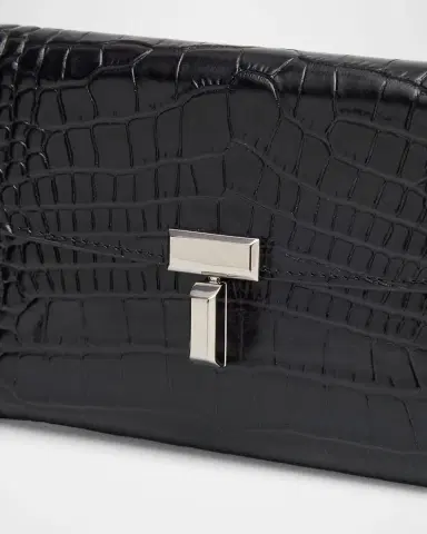 Toteme T-Lock Croco-Embossed Leather Wallet | Thumbnail 4 Toteme T-Lock Croco-Embossed Leather Wallet | Thumbnail 4