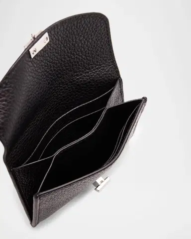 TOTEME T-Lock Grained Leather Cardholder | Thumbnail 4 TOTEME T-Lock Grained Leather Cardholder | Thumbnail 4