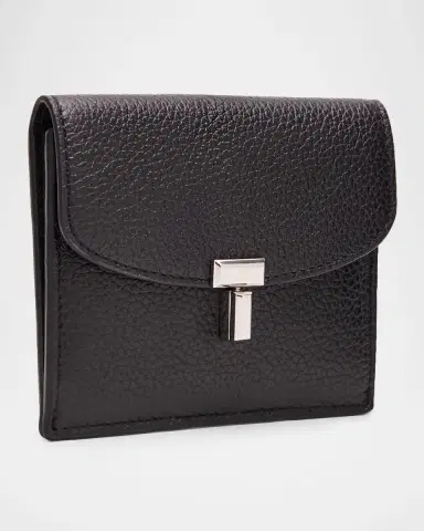 TOTEME T-Lock Grained Leather Cardholder | Thumbnail 5 TOTEME T-Lock Grained Leather Cardholder | Thumbnail 5