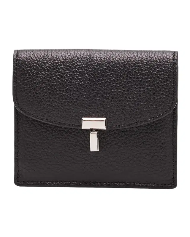 Toteme T-Lock Grained Leather Cardholder