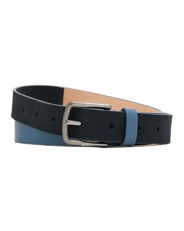 Men 's Suede and Leather Reversible Belt
