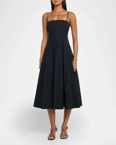 Staud Wylie Paneled Poplin Midi Dress | Thumbnail 2