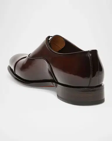 Santoni Men's Carter Burnished Leather Oxford Shoes | Thumbnail 2 Santoni Men's Carter Burnished Leather Oxford Shoes | Thumbnail 2