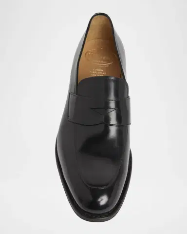 Church's Men's Hertford Leather Rubber-Sole Penny Loafers | Thumbnail 4 Church's Men's Hertford Leather Rubber-Sole Penny Loafers | Thumbnail 4