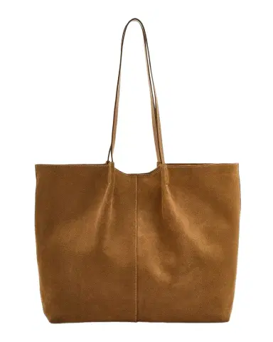Il Bisonte Nina Pleated Suede Tote Bag | Thumbnail 1 Il Bisonte Nina Pleated Suede Tote Bag | Thumbnail 1
