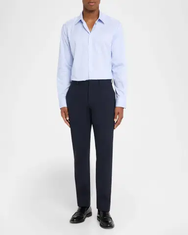 Emporio Armani Men's Cotton Micro-Pinstripe Classic Fit Sport Shirt | Thumbnail 2