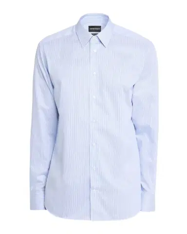 Emporio Armani Men's Cotton Micro-Pinstripe Classic Fit Sport Shirt | Thumbnail 1