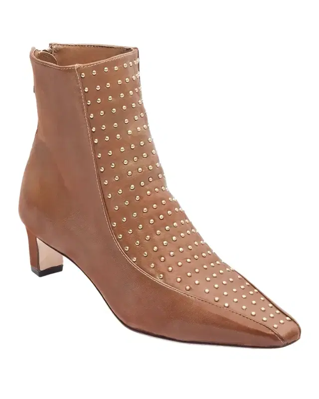 Esme Stud Leather Ankle Booties
