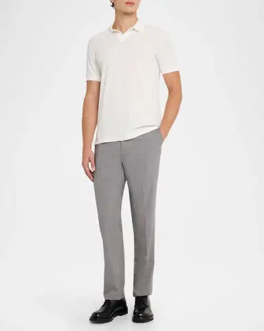 Emporio Armani Men's Chain Stitch Jacquard Knit Polo Shirt | Thumbnail 2