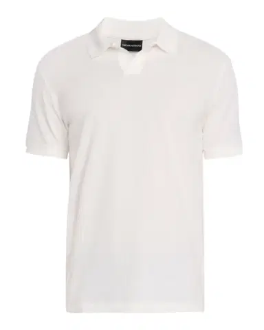 Emporio Armani Men's Chain Stitch Jacquard Knit Polo Shirt | Thumbnail 1