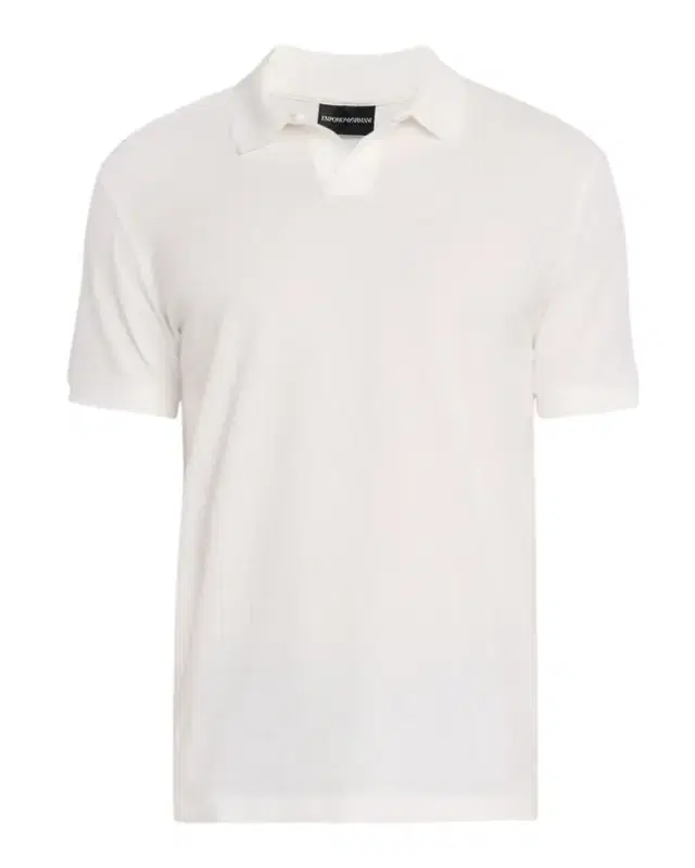 Men 's Chain Stitch Jacquard Knit Polo Shirt