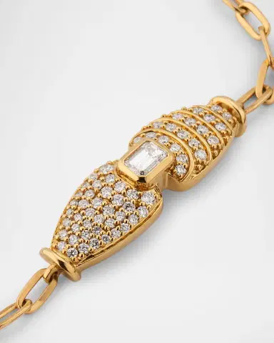 ALMASIKA 18K Adire Pave Diamond Chain Bracelet | Thumbnail 2