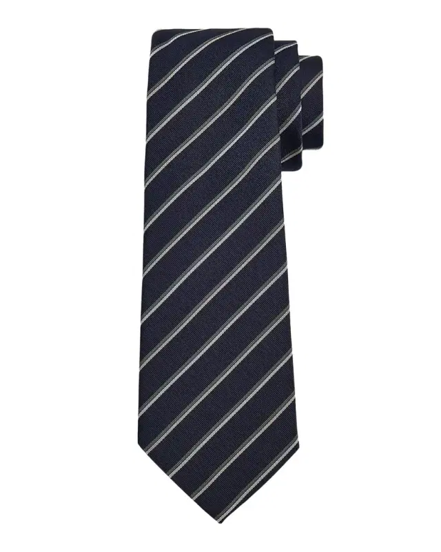 Men 's Double Fine-Stripe Silk Tie