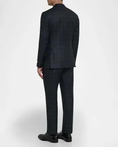 Emporio Armani Men's Wool Super 130s Plaid G Line Suit | Thumbnail 3 Emporio Armani Men's Wool Super 130s Plaid G Line Suit | Thumbnail 3