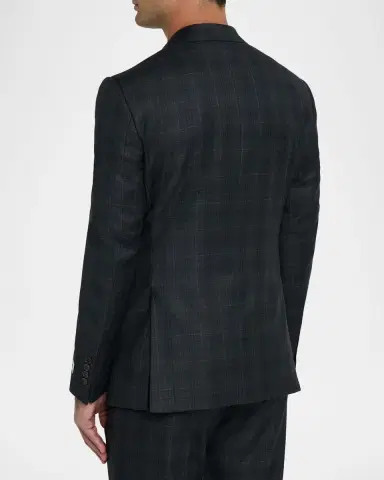 Emporio Armani Men's Wool Super 130s Plaid G Line Suit | Thumbnail 5 Emporio Armani Men's Wool Super 130s Plaid G Line Suit | Thumbnail 5