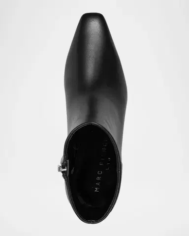 Marc Fisher LTD Danai Leather Zip Ankle Booties | Thumbnail 3 Marc Fisher LTD Danai Leather Zip Ankle Booties | Thumbnail 3