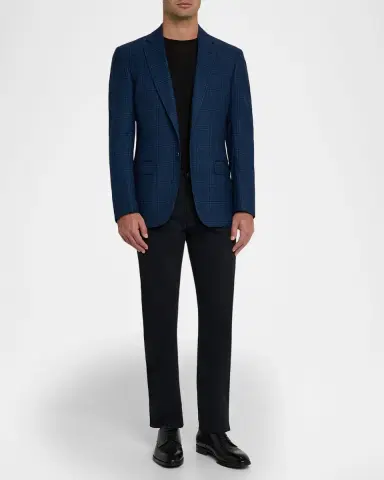 Emporio Armani Men's Prince of Wales Wool G Line Sport Coat | Thumbnail 2 Emporio Armani Men's Prince of Wales Wool G Line Sport Coat | Thumbnail 2